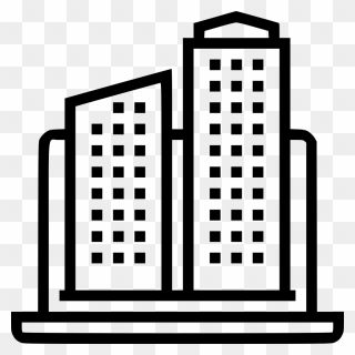 Office Building - White Building Icon Png Clipart