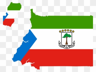 World Map Flag Clipart Png - Equatorial Guinea Flag In Country Transparent Png