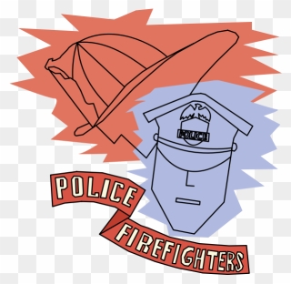 Police And Firefighters - Clip Art - Png Download