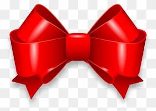 Red Ribbon Bow Clipart - リボン 無料 イラスト Png Transparent Png