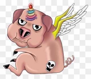 Corno Pig - Cartoon Clipart