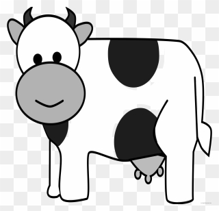 Cow Page Of Clipartblack - Cow Drawing With Color - Png Download