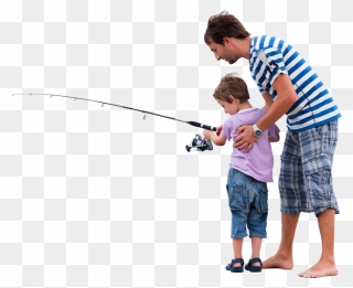 Happy Father"s Day Png Free Download - Fishing Father And Son Clipart