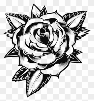 Art,rose Order,monochrome Photography - Black And White Roses Tattoo Drawings Transparent Clipart