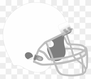 Transparent Helmet Clipart - White Football Helmet Clip Art - Png Download