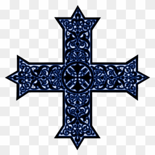 Coptic Crosses In Black, White And Color Combinations - Coptic Orthodox Gold Crosses Transparent Clipart
