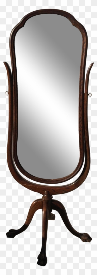 Mirror Clipart Floor Mirror - Antique Cheval Mirror - Png Download