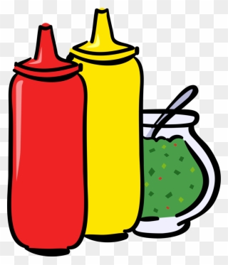Vector Illustration Of Ketchup, Mustard And Relish - Ketchup Mustard Relish Clipart - Png Download
