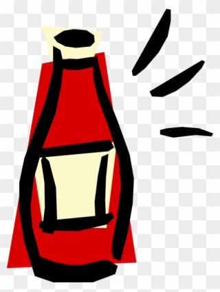 Vector Illustration Of Ketchup Bottle Condiment Of Clipart