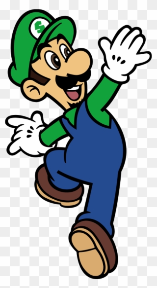 Luigi - Mario And Luigi High Five Clipart