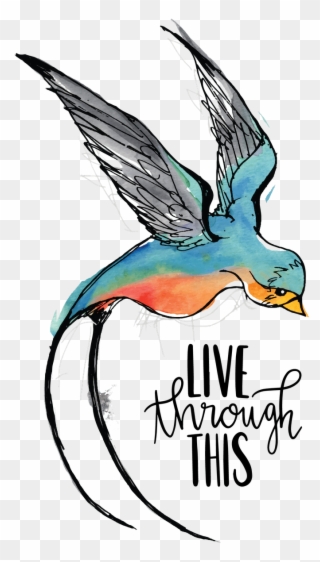 Live Through This Is Dedicated To The Lives Of So Many - Suicide Prevention Drawn Narrative Clipart