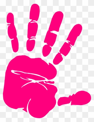 As I M Sure You Already Know A Baby S Handprint Is - Pink Handprint Clipart