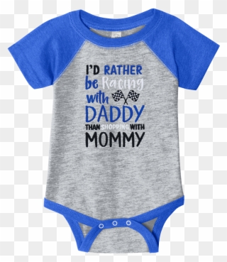 I'd Rather Be Racing W/daddy Embrd Onesie - Big And Little Sister And Brother Jerseys Clipart