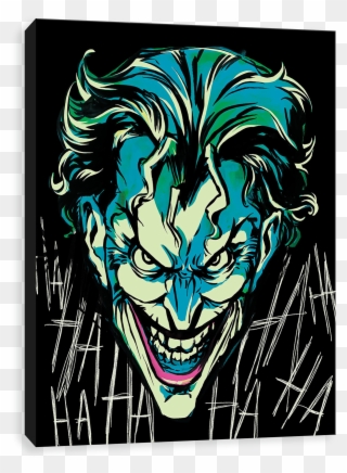 Clip Black And White Collection Of Free California - Comic Joker Face Close Up - Png Download