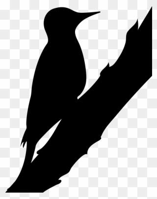Woodpeckers - Silhouette Northern Flicker Clipart
