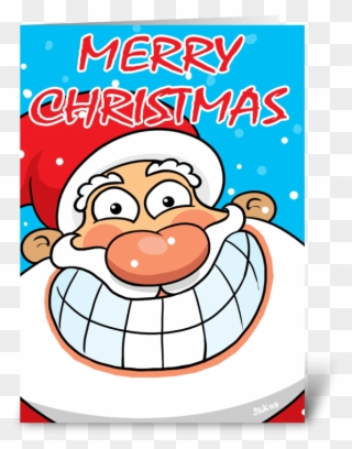 Merry Christmas From Santa Greeting Card Clipart