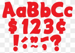 Red Funtastic 4" Letters Combo Pack - Teacher Created Resources Tcr5821 Red Funtastic 4 Clipart