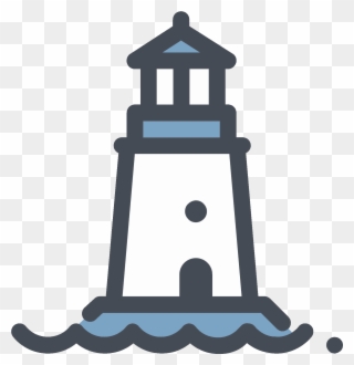 Vector Lighthouse Red Blue - Lighthouse Png Icon Clipart