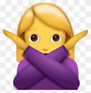 Download Vector File - Woman Saying No Emoji Clipart