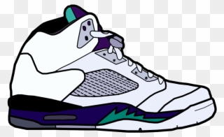 Jordan Shoes Clipart Collection All Jordan Coloring - Jordan Shoe Cartoon Png Transparent Png