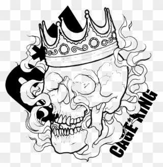 Skull With Crown At - Gangsta Drawing Of Kings Crown Clipart