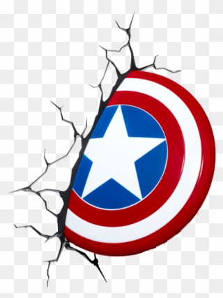 Captain America Marvel 3d Shield Wall Light Clipart
