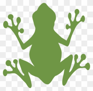 Green Frog Clip Art - Frog Silhouette Green - Png Download