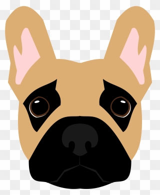 Sad Clipart Bulldog - Frenchie Vector - Png Download
