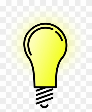 Incandescent Light Bulb Lamp Clip Art - Transparent Background Lightbulb Clipart - Png Download