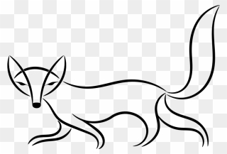 Fox Vector Illustration - Black And White Bad Foxes Clipart