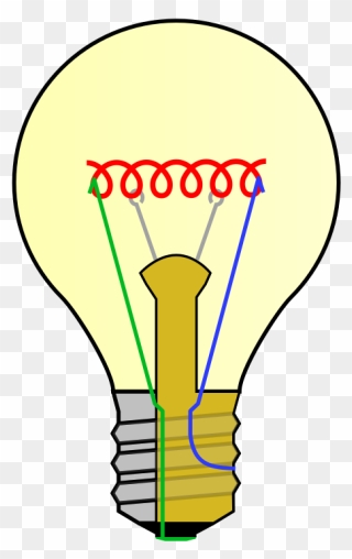 Light Parts - Diagram Incandescent Light Bulb Clipart
