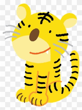 Tiger Animal Clipart - 虎 かわいい イラスト - Png Download