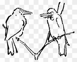 Birds Talking - Talking Birds Drawing Clipart