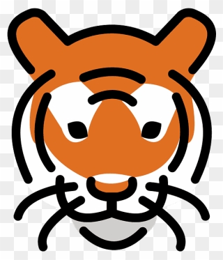 Tiger Face Emoji Clipart - Scalable Vector Graphics - Png Download