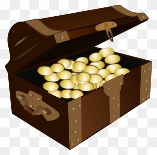Treasure Chest With Gold Coins Clipart