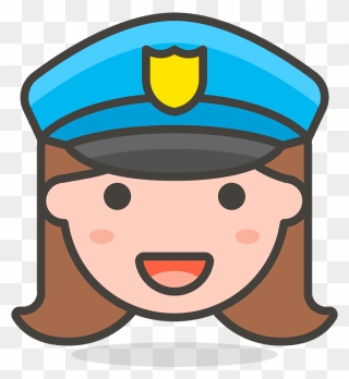Woman Police Officer Emoji Clipart - Police Officer Face Clipart - Png Download