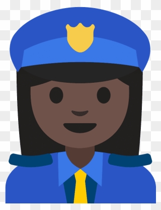 Woman Police Officer Emoji Clipart - Black Police Officer Emoji - Png Download