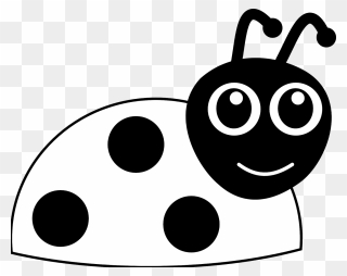 Black And White Clip Art Thank You - Clip Art Black And White Ladybug - Png Download