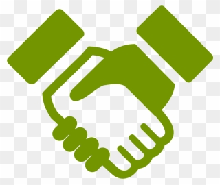 Hand Shake Icon Green Clipart