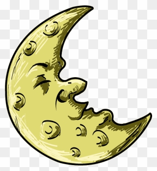 Half Moon Clipart At Getdrawings - Cartoon Moon Crescent Png Transparent Png
