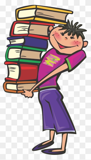 School Students Vector, Student Vector, Books Vector, - Carrying Books Clipart - Png Download