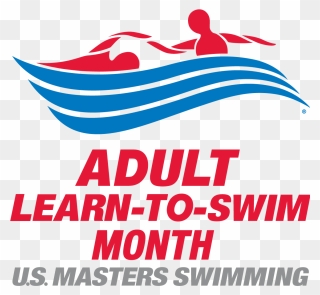 Adult Learn To Swim Month Logo Color - Adult Learn To Swim Program Clipart