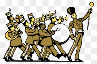 Red, Music, Drum, People, Silhouette, Kids, March - Marching Band Clipart - Png Download