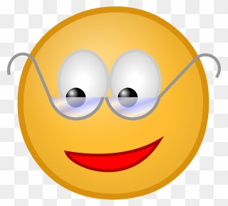 Eyes, Eye, Internet, Glass, Face, Reading, Cartoon - Smiley Face With Glasses Clipart