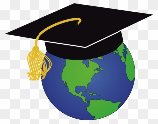 Globeclipart Globe Graduation Cap - Logo Earth Png Vector Transparent Png