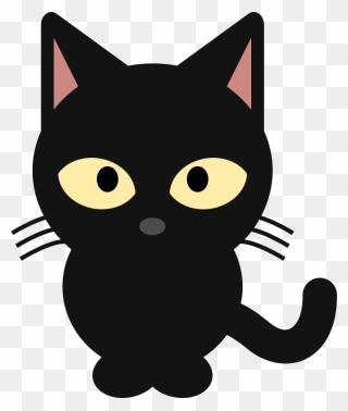 Black Cat Free Clipart - Png Download