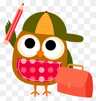 Clipart Writing Student Notebook - Cute Owl School Clipart - Png Download