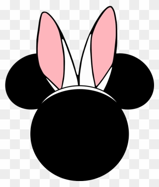 Mickey Mouse White Bunny Ears - Circle Clipart