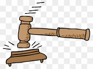 Vector Illustration Of Judge"s Gavel Ceremonial Mallet - Judge Hammer Cartoon Png Clipart