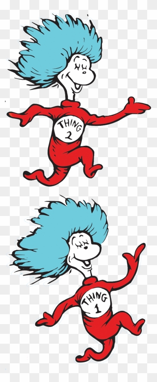 Download Thing 1 And Thing 2 Png Png Image With No - Dr Seuss Characters Clipart
